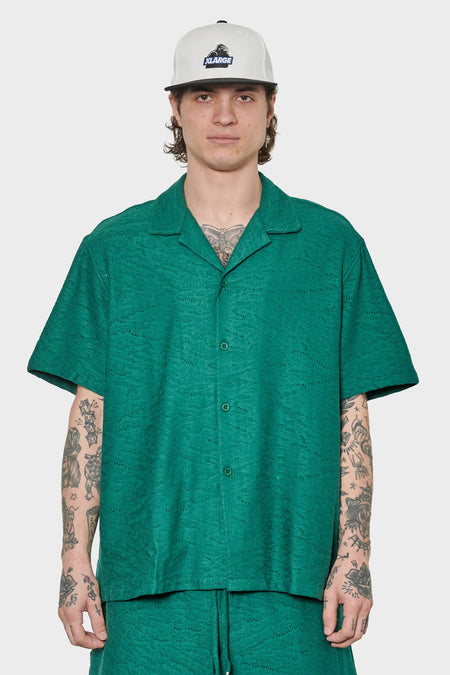 men#@Сорочка CROCHET SHIRT зелена