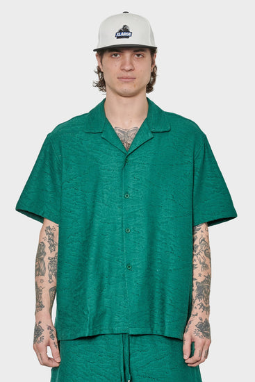 men#@Сорочка CROCHET SHIRT зелена