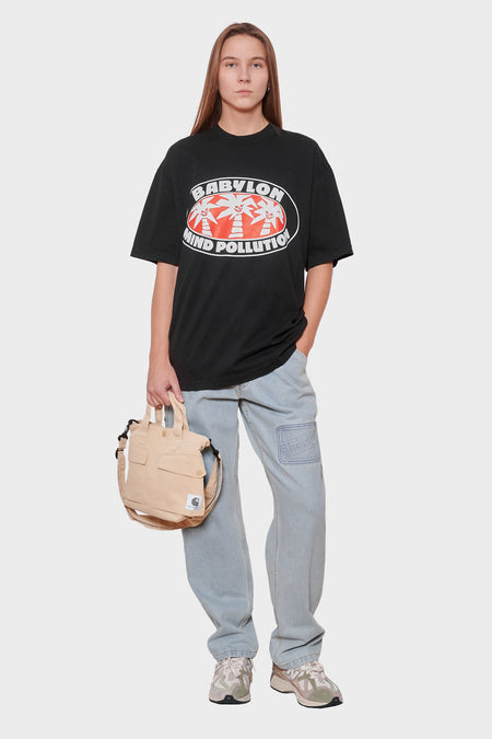 women#@Футболка MIND POLLUTION чорна, купити онлайн в магазині.