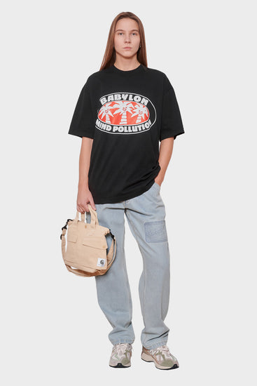 women#@Футболка MIND POLLUTION чорна, купити онлайн в магазині.