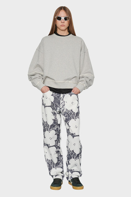 women#@Світшот PANELLED CREW NECK сірий