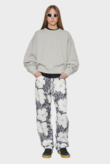 women#@Світшот PANELLED CREW NECK сірий