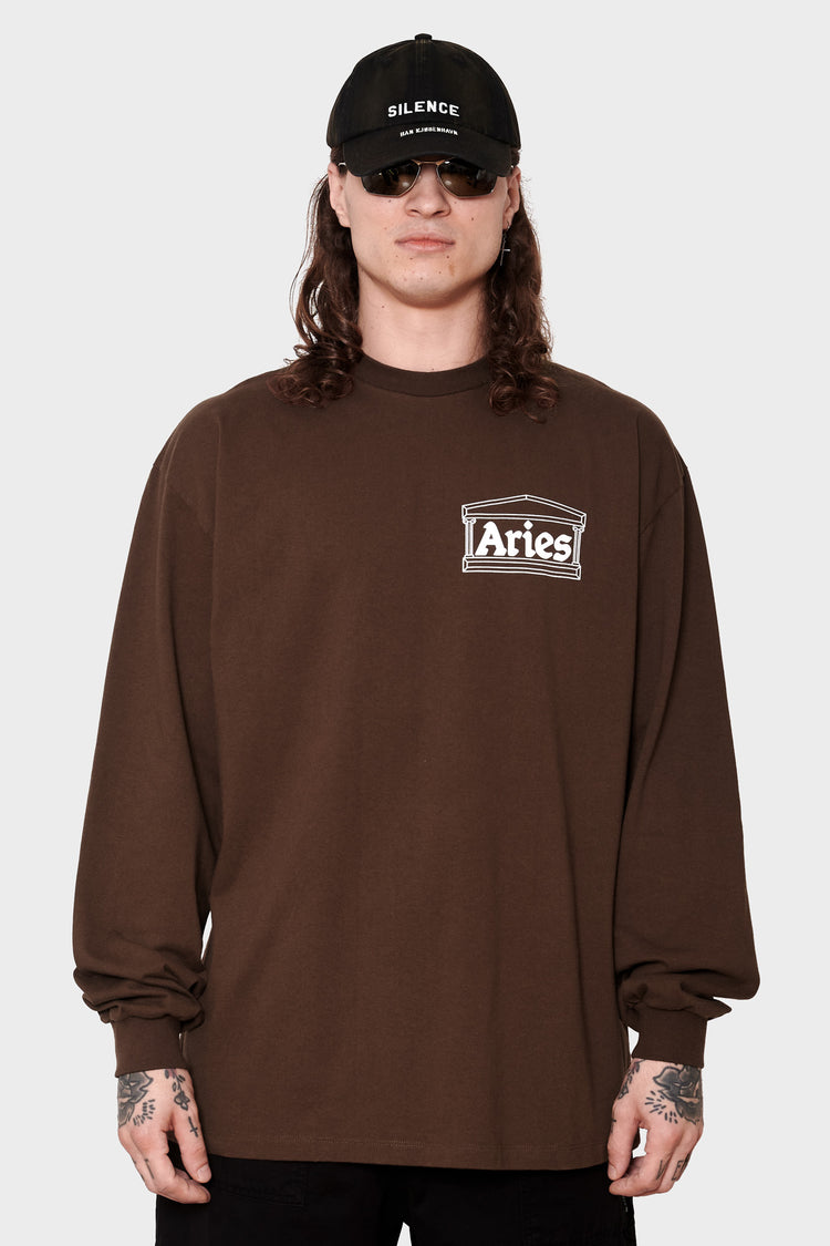 men#@Лонгслів TEMPLE  коричневий, купити онлайн в магазині.