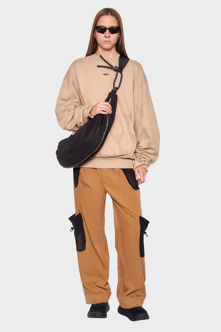 women#@Світшот CUT OFF CREW FLAMES SPRAY пісочний, купити онлайн в магазині.