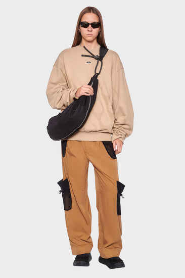 women#@Світшот CUT OFF CREW FLAMES SPRAY пісочний, купити онлайн в магазині.