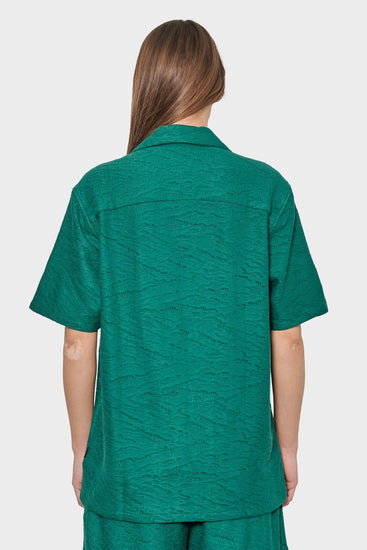 women#@Сорочка CROCHET SHIRT зелена