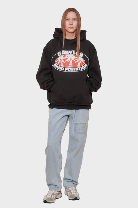 women#@Худі MIND POLLUTION чорний, купити онлайн в магазині.