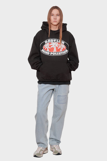 women#@Худі MIND POLLUTION чорний, купити онлайн в магазині.