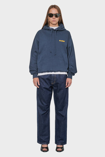 women#@Худі CHENILLE SLANTED темно-синє