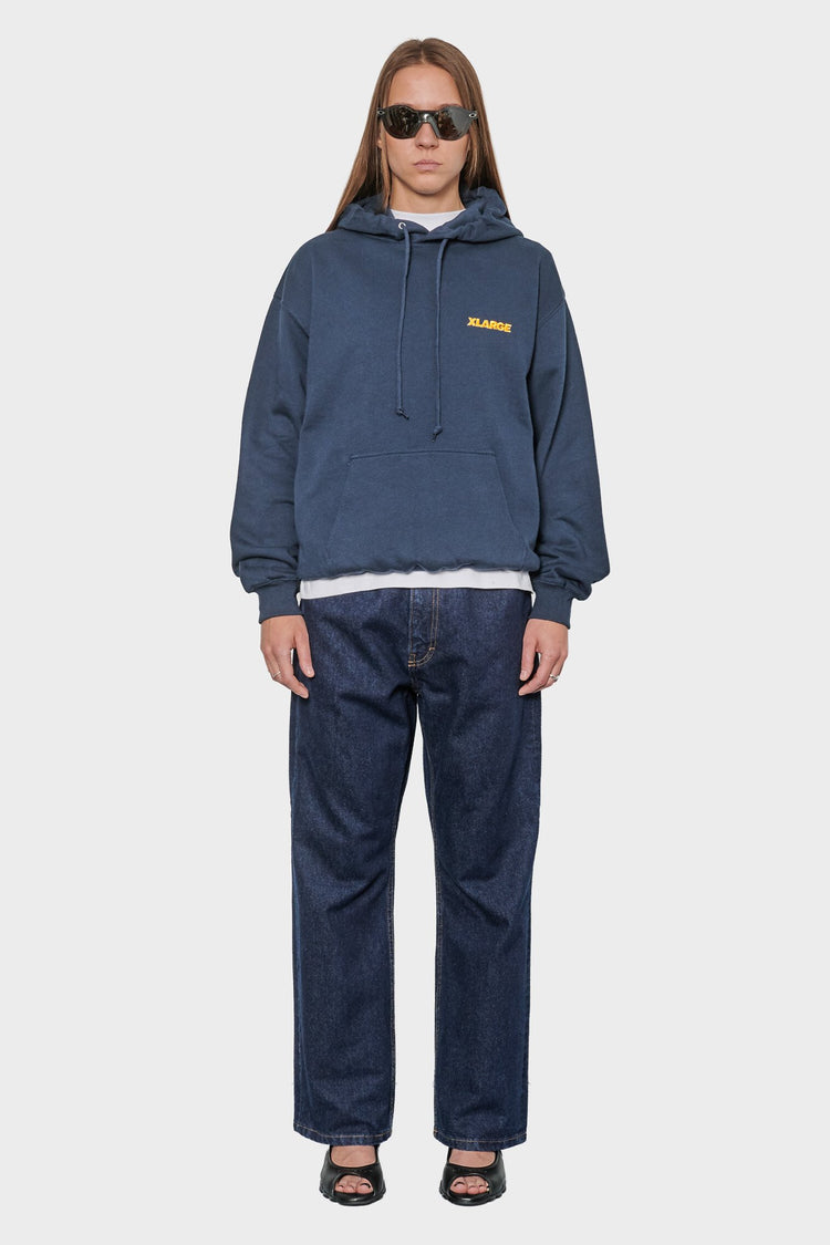 women#@Худі CHENILLE SLANTED темно-синє