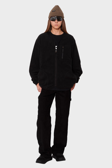 women#@Кардиган FLEECE CARDIGAN ZIP-UP чорний, купити онлайн в магазині.