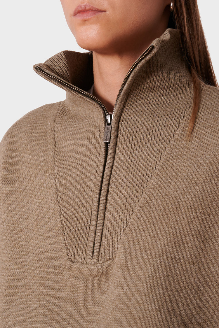 Светр EAST HELENA 1/4 ZIP хакі, купити онлайн в магазині.