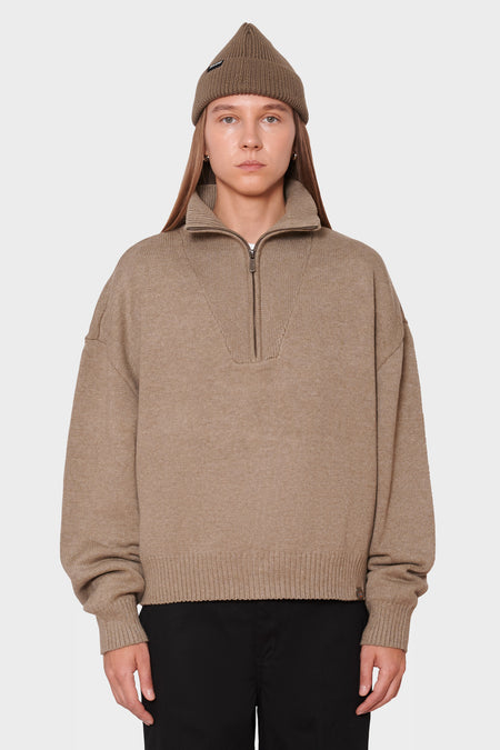 Светр EAST HELENA 1/4 ZIP хакі, купити онлайн в магазині.