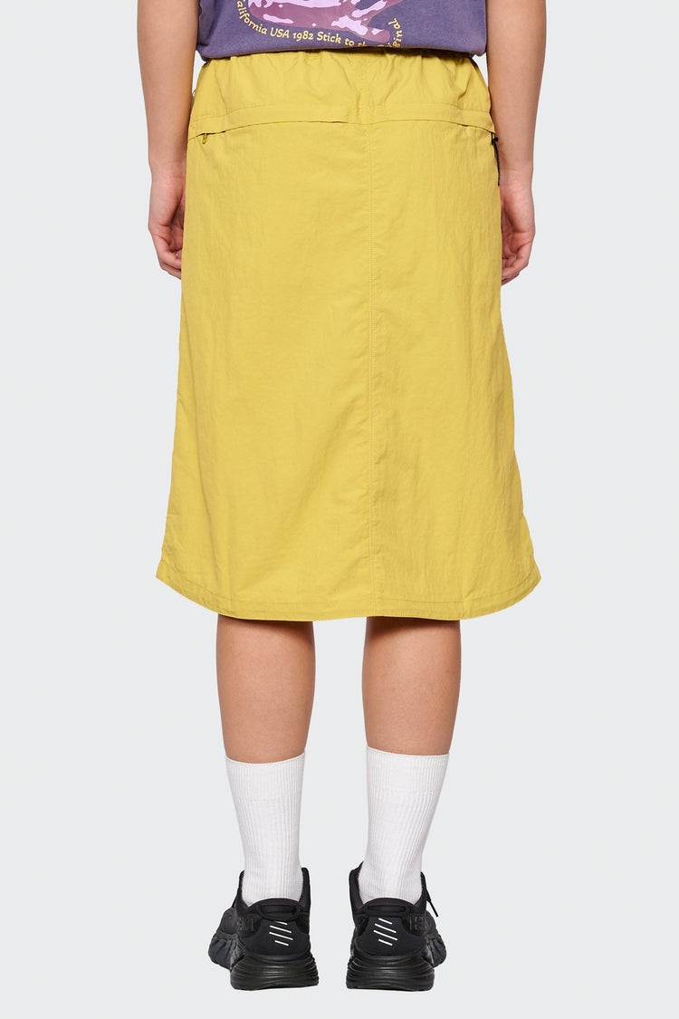 Спідниця NYLON PACKABLE MIDI жовта, купити онлайн в магазині.