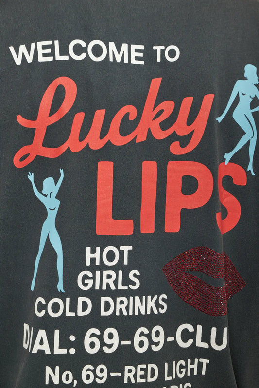 Лонгслів GETTING LUCKY чорний