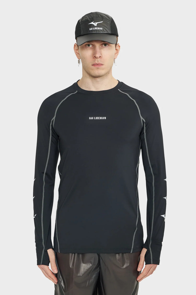 men#@Лонгслів HK X MIZUNO LONGSLEEVE чорний