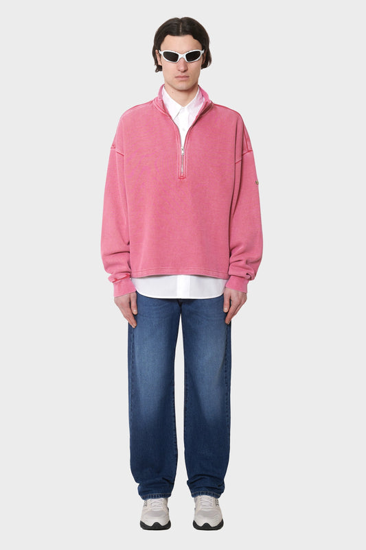 men#@Світшот PLATE HALF-ZIP рожевий