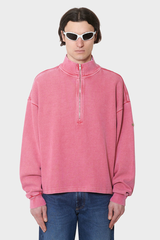 men#@Світшот PLATE HALF-ZIP рожевий