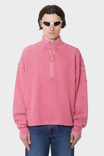 men#@Світшот PLATE HALF-ZIP рожевий