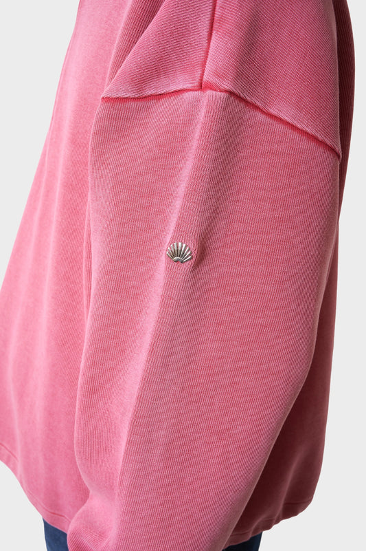 Світшот PLATE HALF-ZIP рожевий