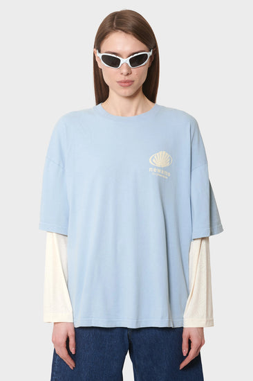 women#@Лонгслів CORPORATE LOGO блакитний