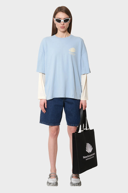 women#@Лонгслів CORPORATE LOGO блакитний