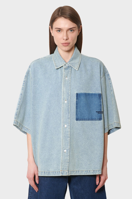 women#@Сорочка LYOCELL синя