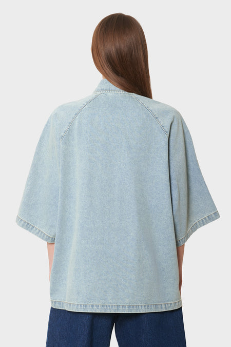 women#@Сорочка LYOCELL синя