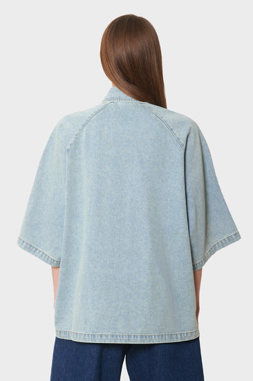 women#@Сорочка LYOCELL синя