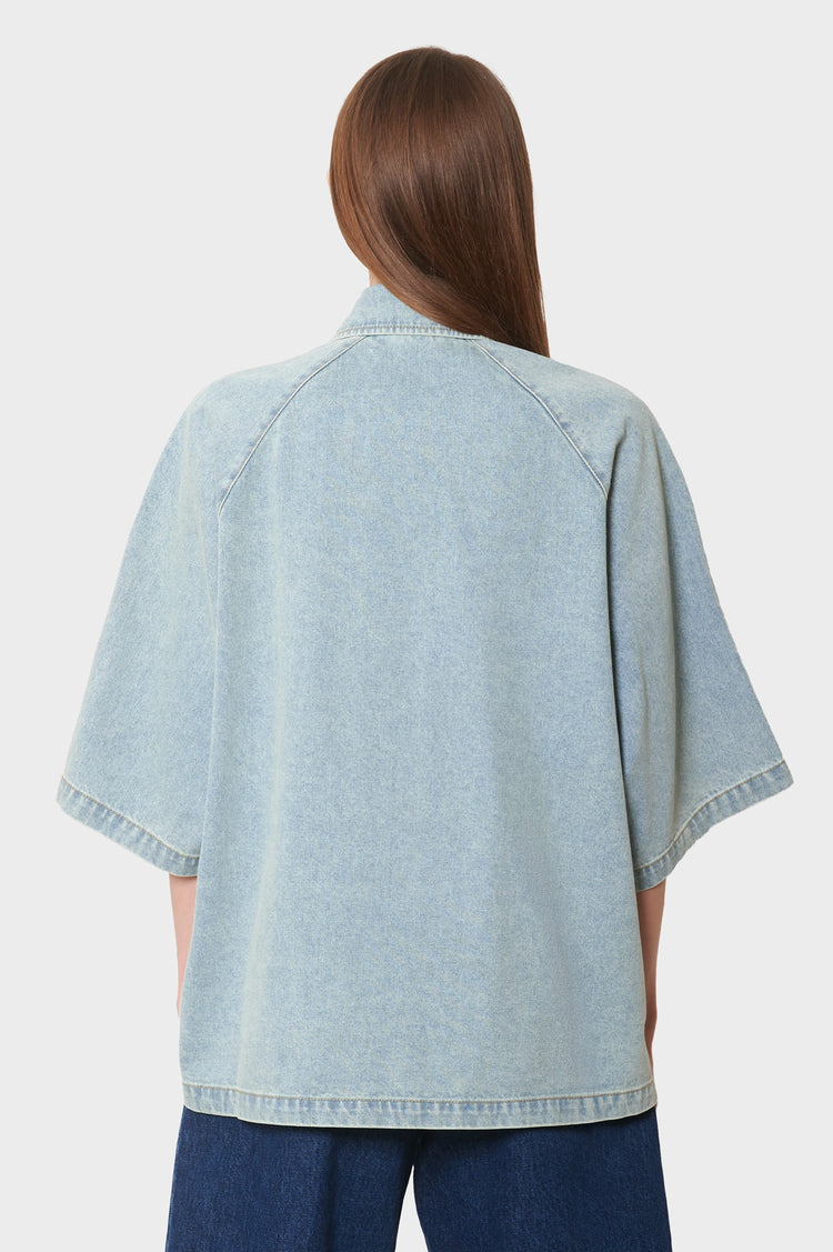 women#@Сорочка LYOCELL синя