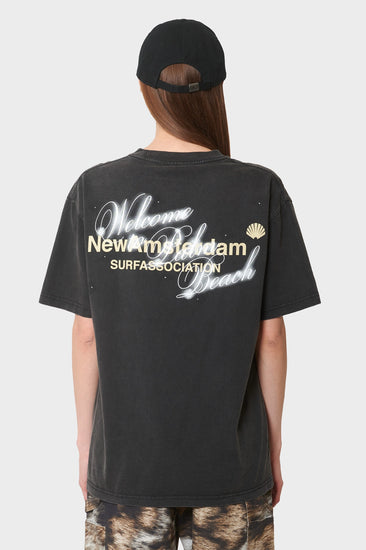 women#@Футболка WELCOME TO PALMBEACH чорна