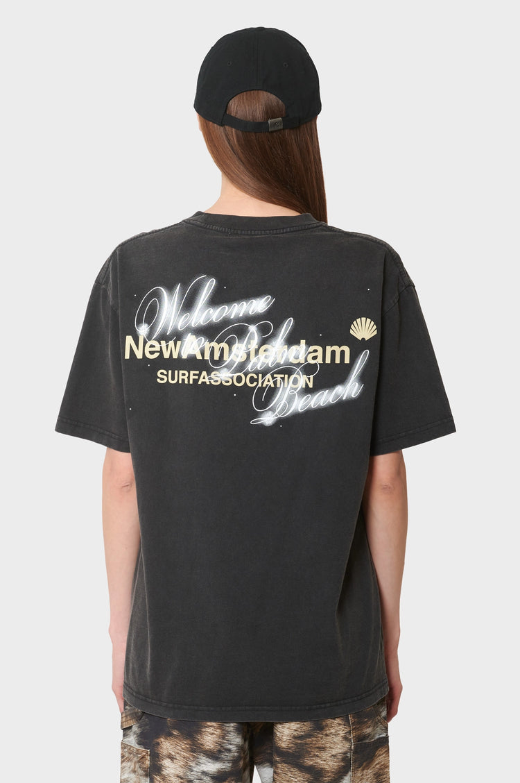 women#@Футболка WELCOME TO PALMBEACH чорна