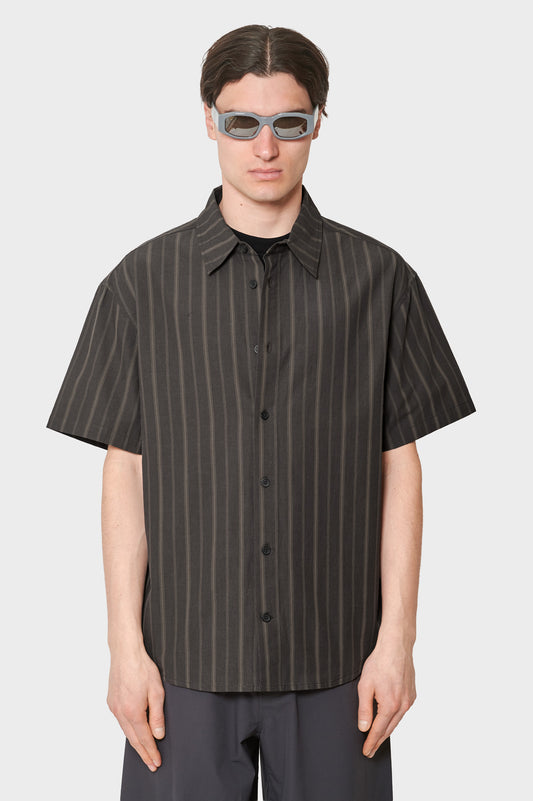 men#@Сорочка WASHED STRIPE чорна
