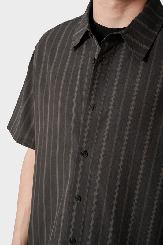 Рубашка WASHED STRIPE черная