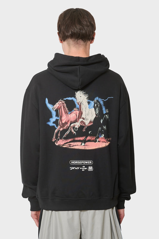 men#@Худі HORSEPOWER чорне
