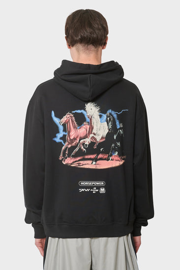 men#@Худі HORSEPOWER чорне