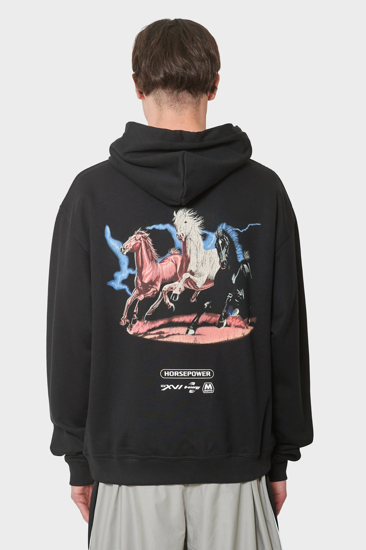 men#@Худі HORSEPOWER чорне