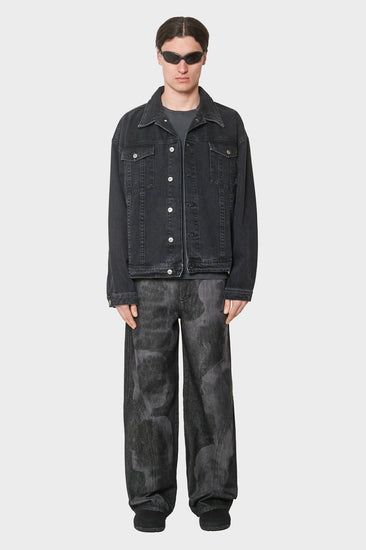 men#@Джинсова куртка OVERSIZED DENIM JACKET чорна