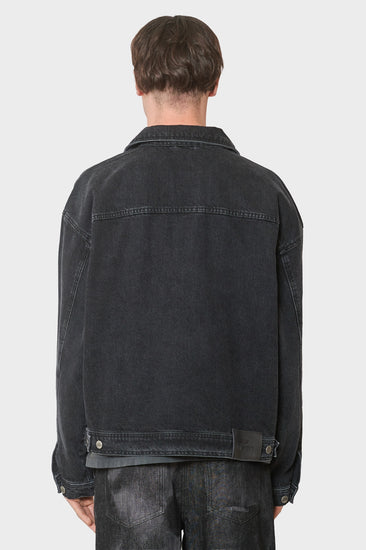 men#@Джинсова куртка OVERSIZED DENIM JACKET чорна
