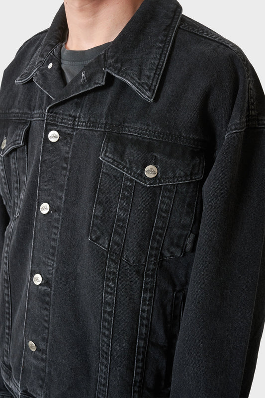 men#@Джинсова куртка OVERSIZED DENIM JACKET чорна
