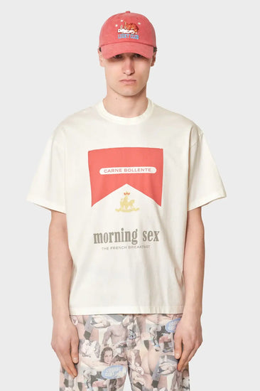 men#@Футболка BREAKFAST IN BED біла