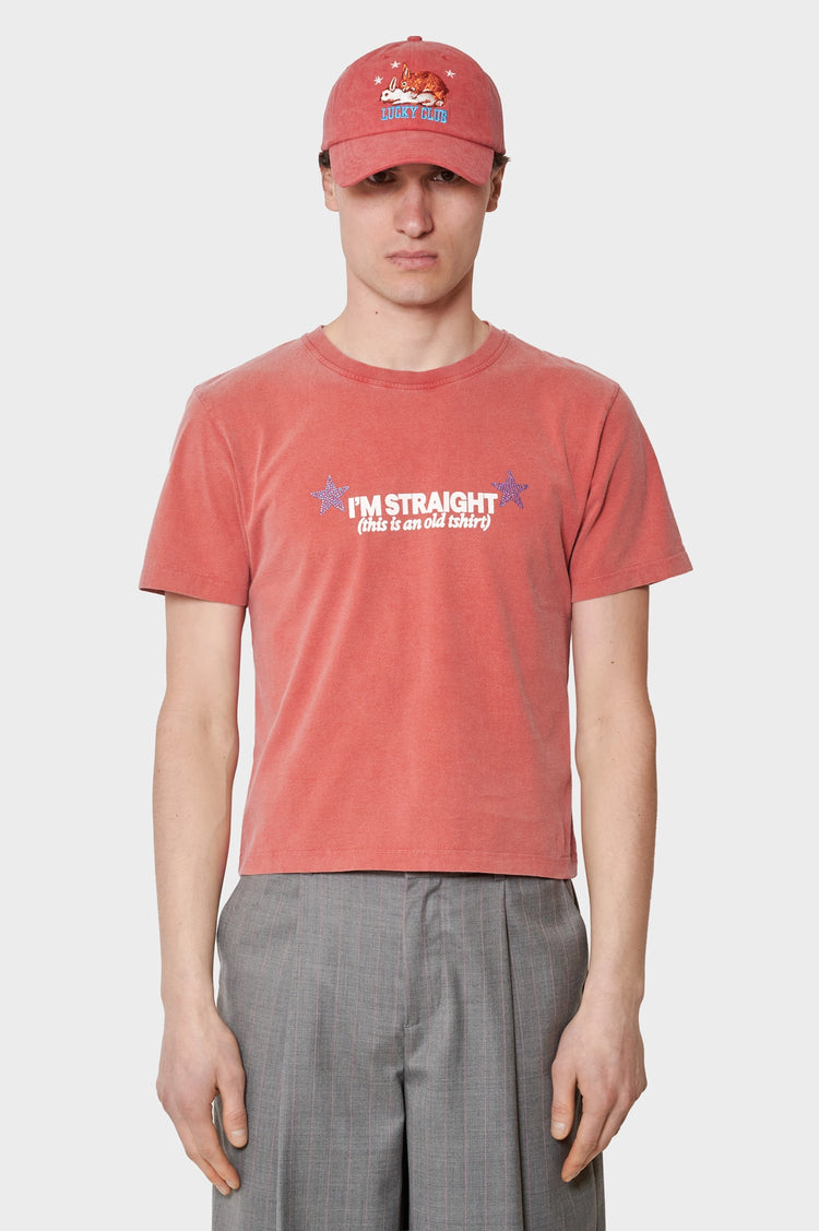 men#@Футболка STRAIGHT UP GAY червона