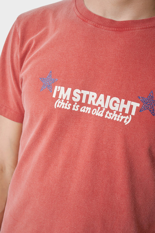 Футболка STRAIGHT UP GAY червона