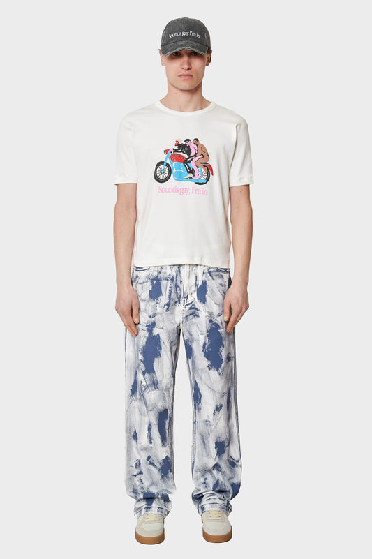 men#@Футболка SOUNDS GAY, WE'RE IN біла