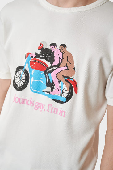 Футболка SOUNDS GAY, WE'RE IN біла Фото 5