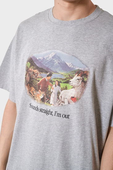 Футболка SOUNDS STRAIGHT, I'M OUT сіра Фото 5