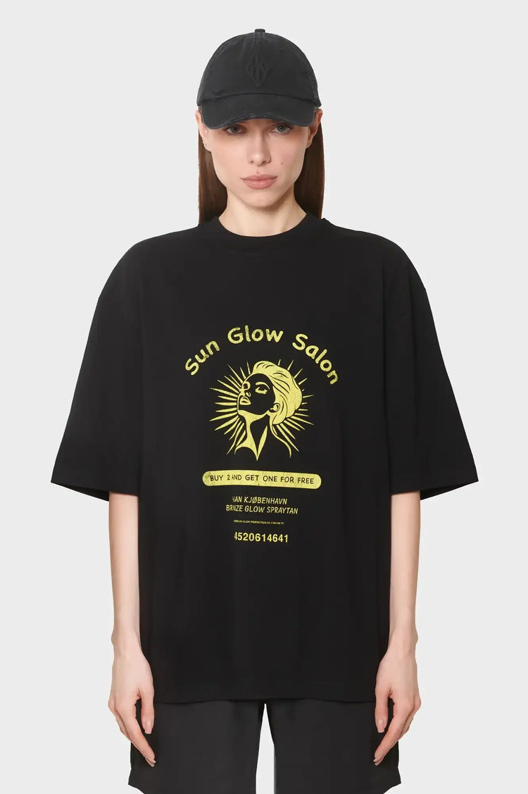 women#@Футболка SUN GLOW OVERSIZED чорна