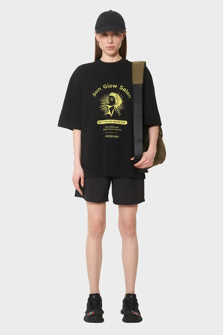women#@Футболка SUN GLOW OVERSIZED чорна