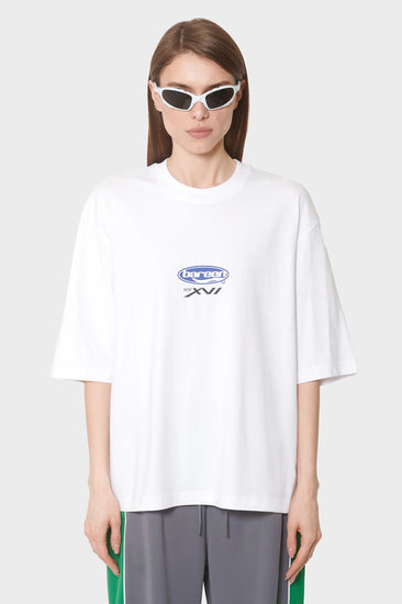 women#@Футболка OVERSIZED MMXVI біла