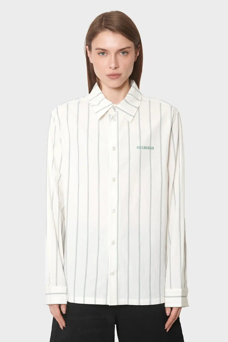 women#@Сорочка RETRO STRIPED біла
